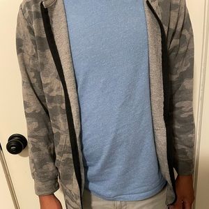 Old Navy Gray Camo Zip up Hoodie